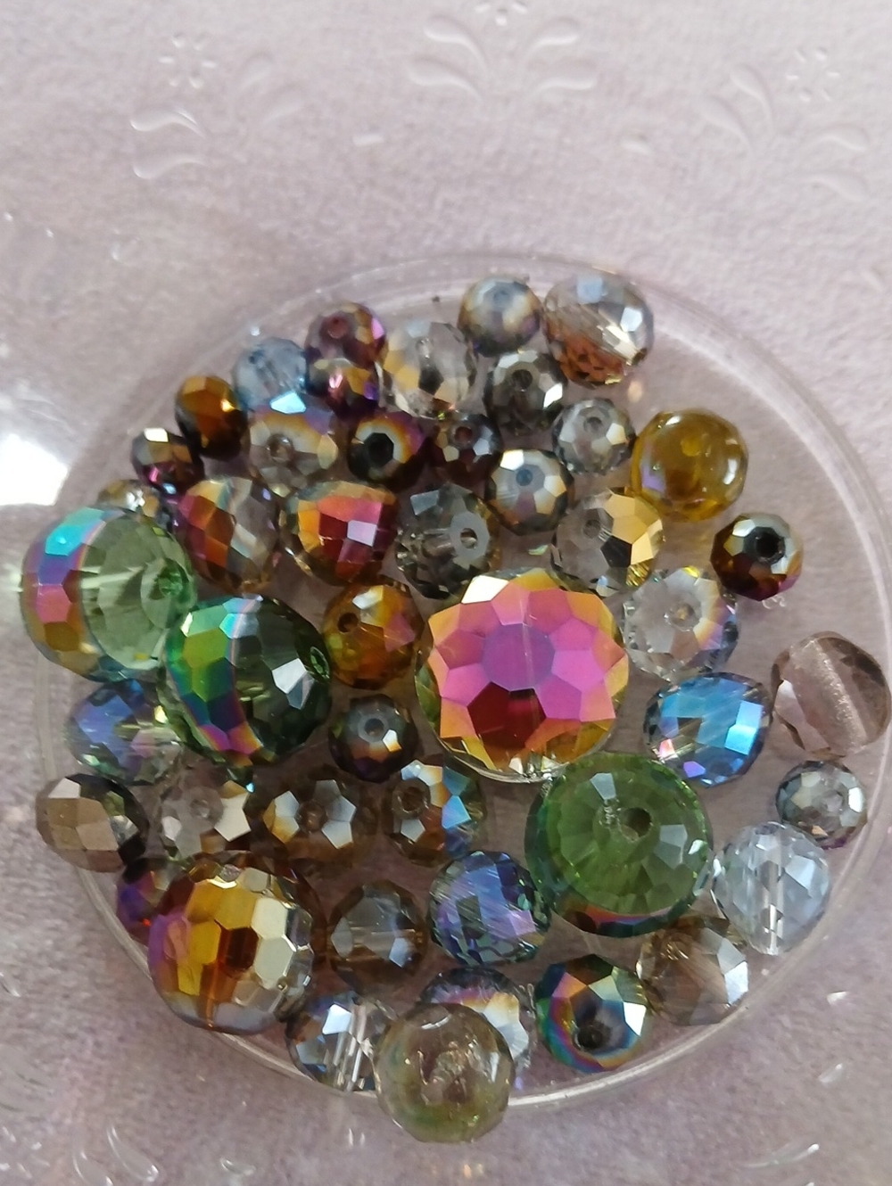 Multicolor Faceted Crystal Glass Bead Mix for Jewelry Making
